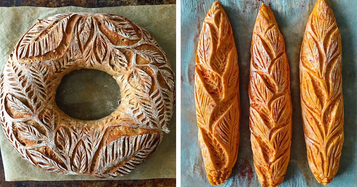 Baker Carves Delectable Designs Into the Crusts of Her Artisanal Loaves of Bread