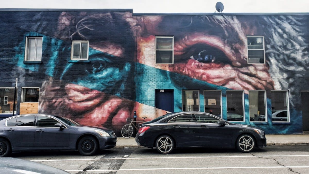 Graffiti, street art and murals in Montreal.