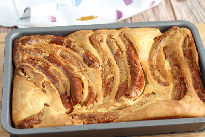 Toad in the hole with gravy - British comfort food at its finest!