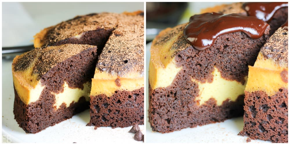 Cheesecake Filled Chocolate Cake (Primal, Gluten-free, Oven -OR- Instant Pot)