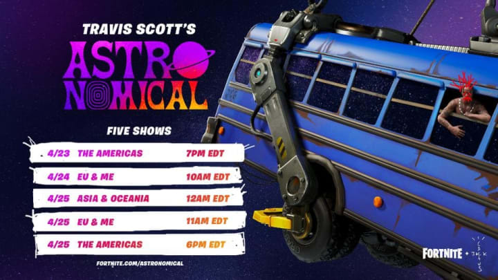 When is the Travis Scott Concert in Fortnite