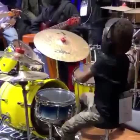 The band stopped playing to give way to this amazing kid