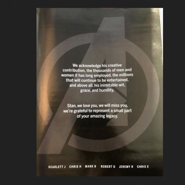 Avengers pay emotional tribute to Stan Lee with full-page ad