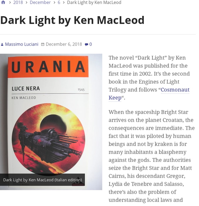 Dark Light by Ken MacLeod