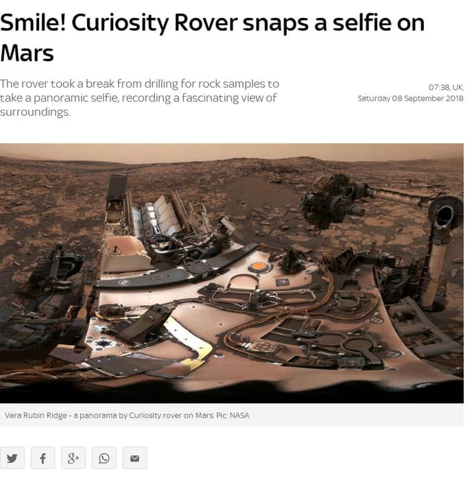 Smile! Curiosity Rover snaps a selfie on Mars