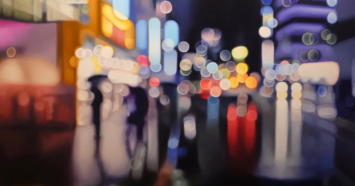 Dazzling Nighttime Cityscapes Are Reimagined as Beautiful Bokeh-Style Paintings