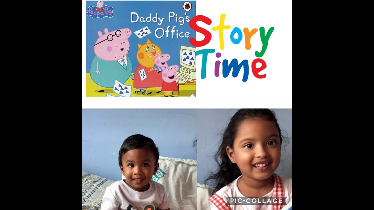 PEPPA PIG STORY TIME - daddy pig's office !!