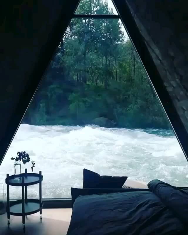 Lovely cabin by the river in Jølster, Norway.