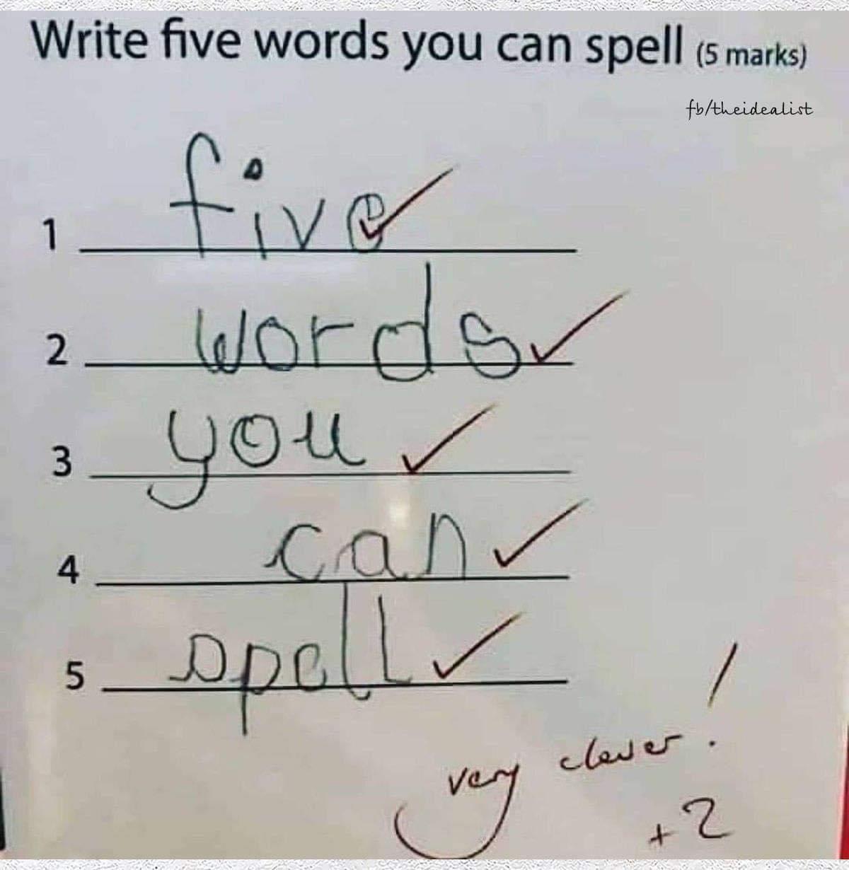 To test a child’s spelling ability!
