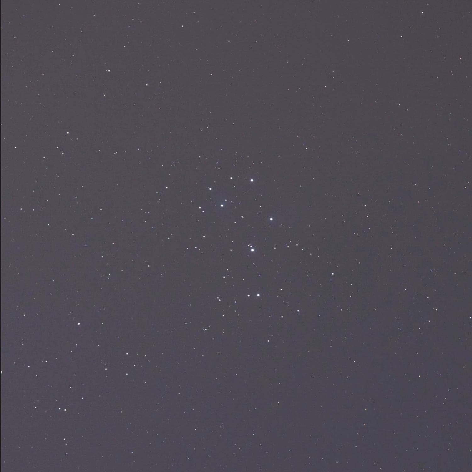 Pleiades Star Cluster - Image Processing Before & After