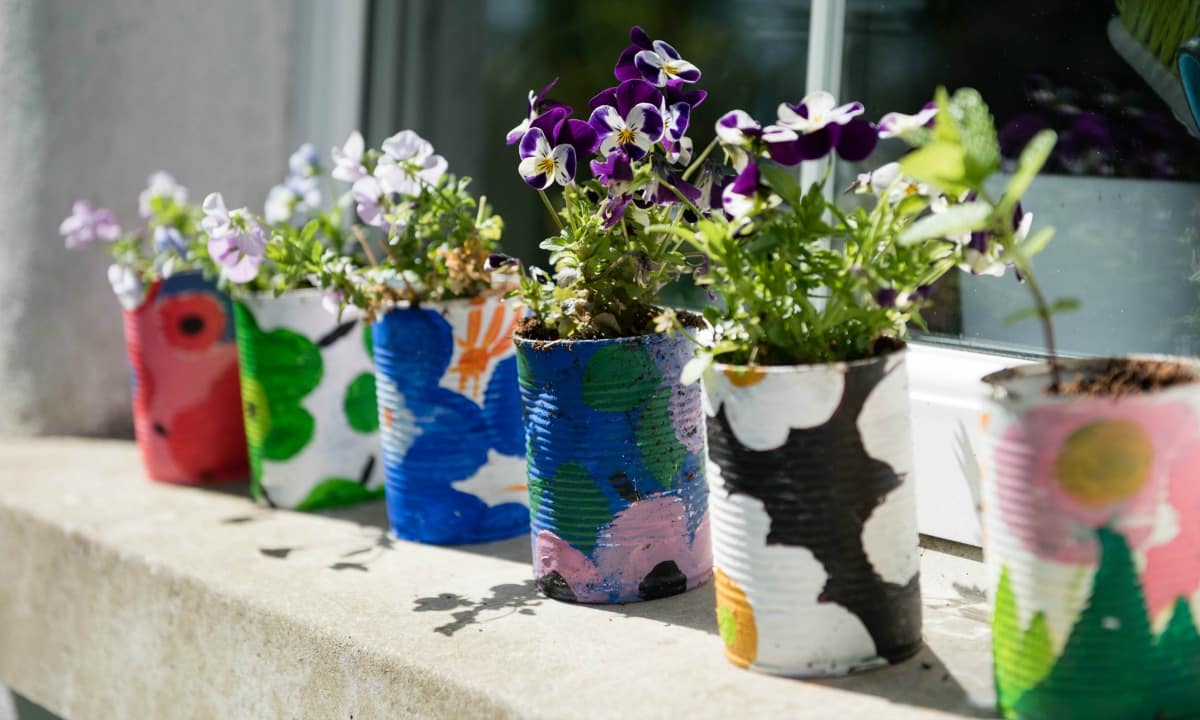 Tin Can Planters- Eco Friendly Kids Craft Project