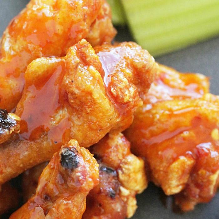 Crispy Baked Chicken Wings - with the best buffalo sauce