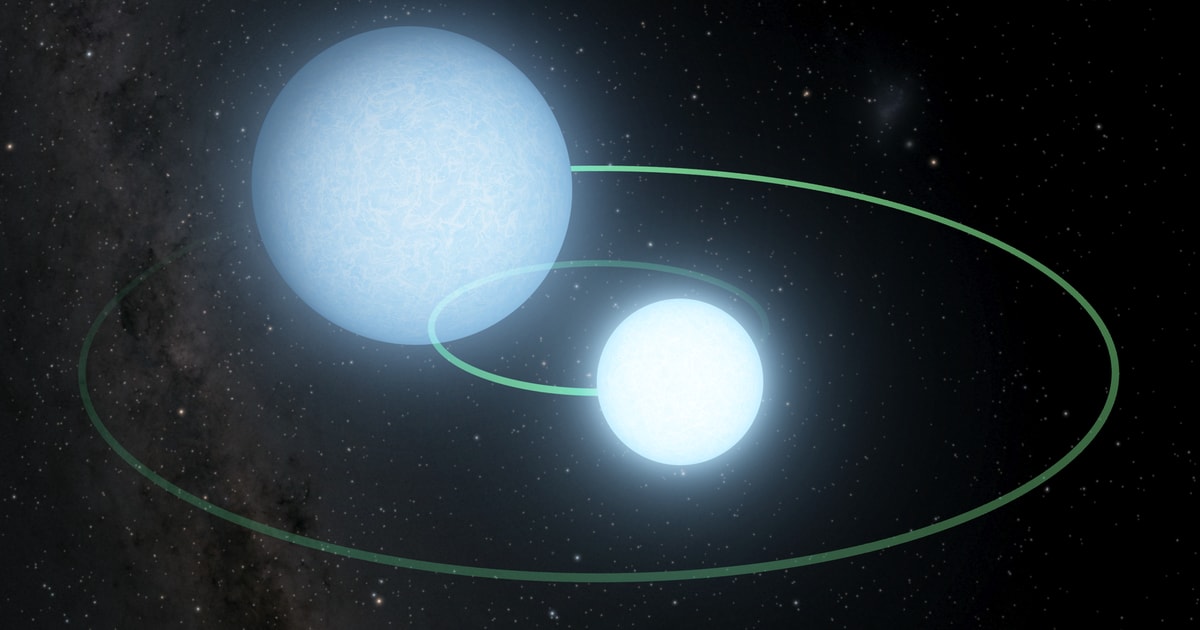 Astronomers discover two ferociously fast stars locked in a death spiral