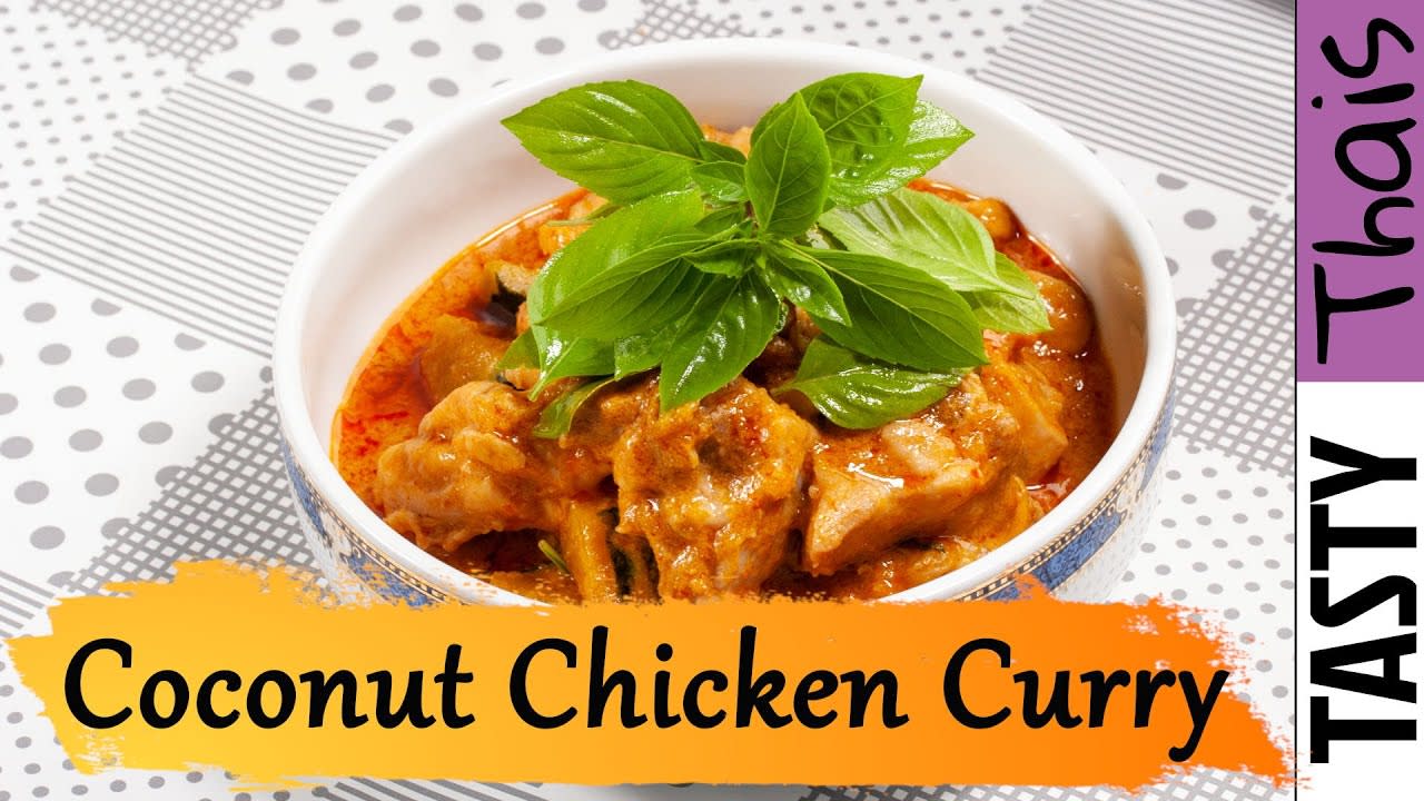 Simple Thai Coconut Chicken Curry Recipe with Pumpkin