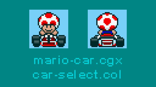 A comparison of some early ‘Super Mario Kart’ sprites of Toad, from the