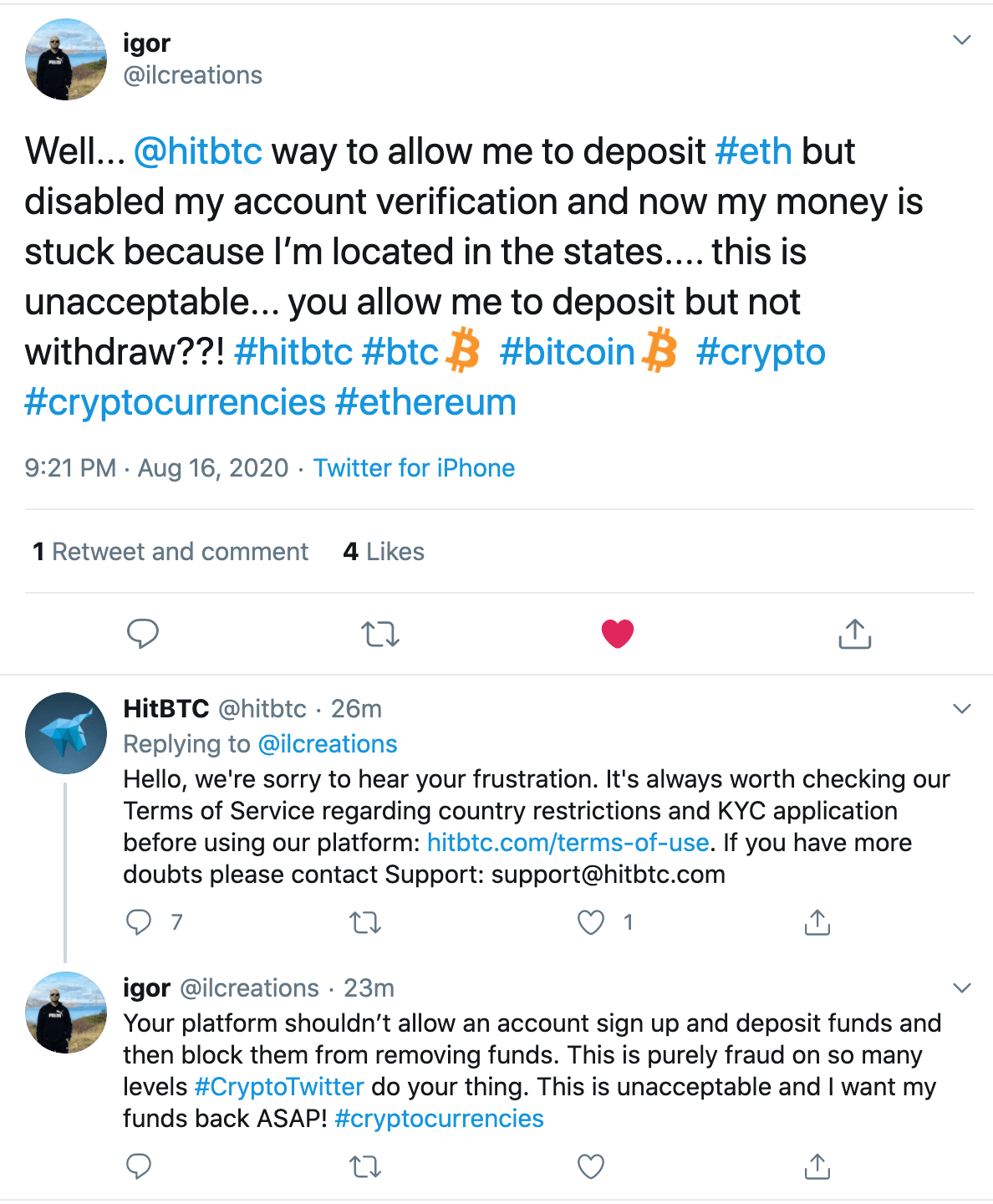 Be careful not to deposit your crypto into any exchange before seeing their KYC terms or else they may Freeze your withdrawal with excuses