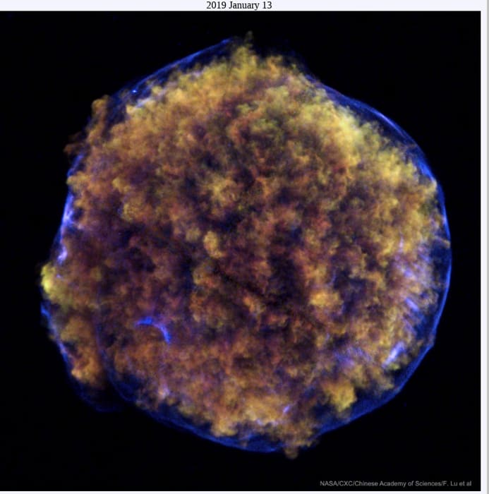 APOD: 2019 January 13 - Tychos Supernova Remnant in Xray