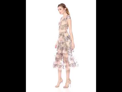 Dress the Pouplation Juliana Two Piece Lace Crop Top & Midi Skirt Set
