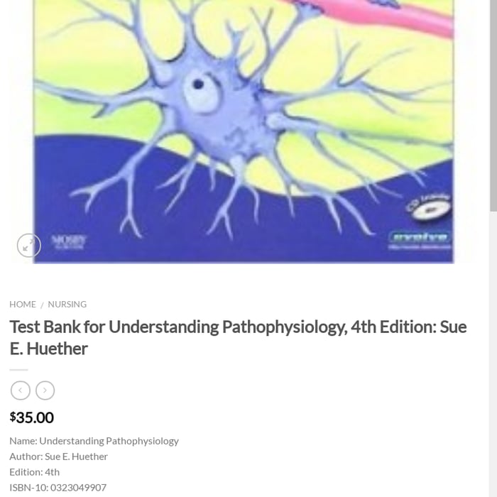 Test Bank for Understanding Pathophysiology, 4th Edition: Sue E. Huether