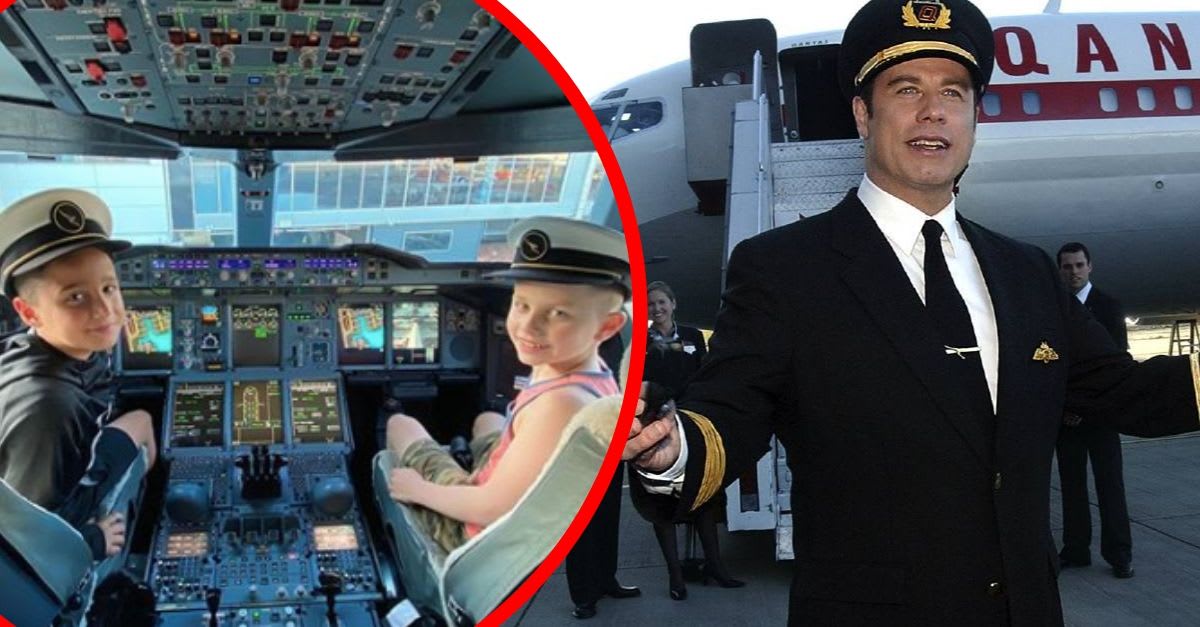 John Travolta Shares Photo Of 8-Year-Old Son, Ben, Flying A Plane Just Like His Dad