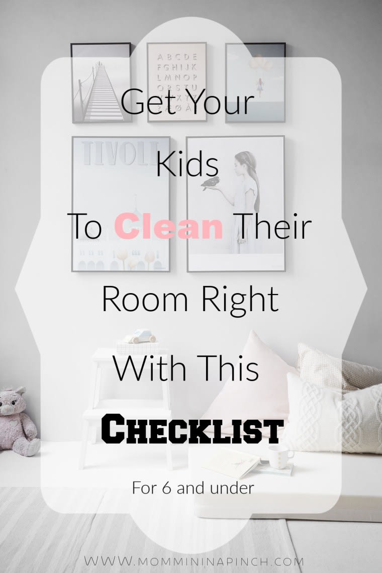 Bedroom Cleaning Checklist for Ages 6 and Under