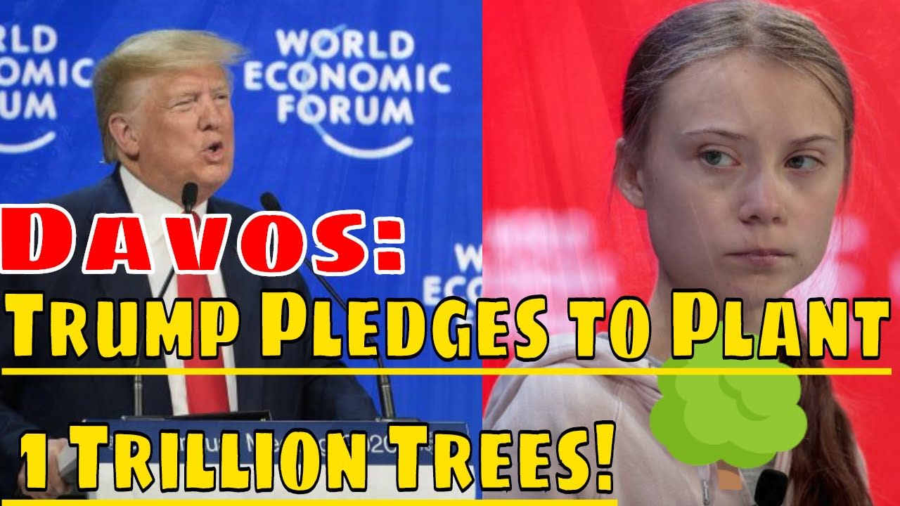 Davos: Trump pledges to plant 1 Trillion Trees, Greta Pledges Doom! Optimist versus Pessimist!