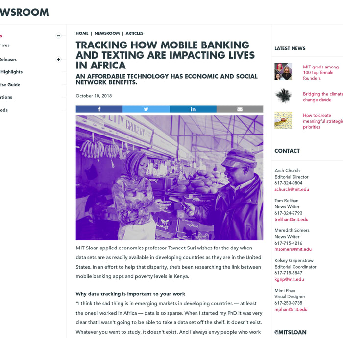 Tracking how mobile banking and texting are impacting lives in Africa