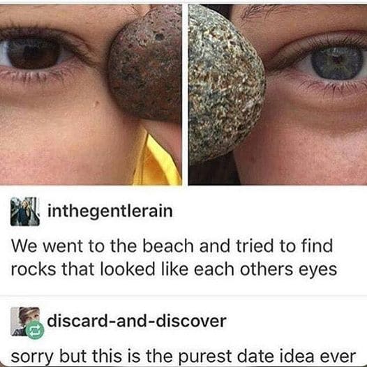 Fun witchy date idea from r/tumblr. (Why are almost all of my posts here about picking up rocks?)
