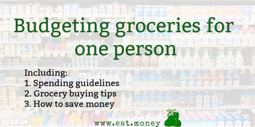 Budgeting groceries for one person