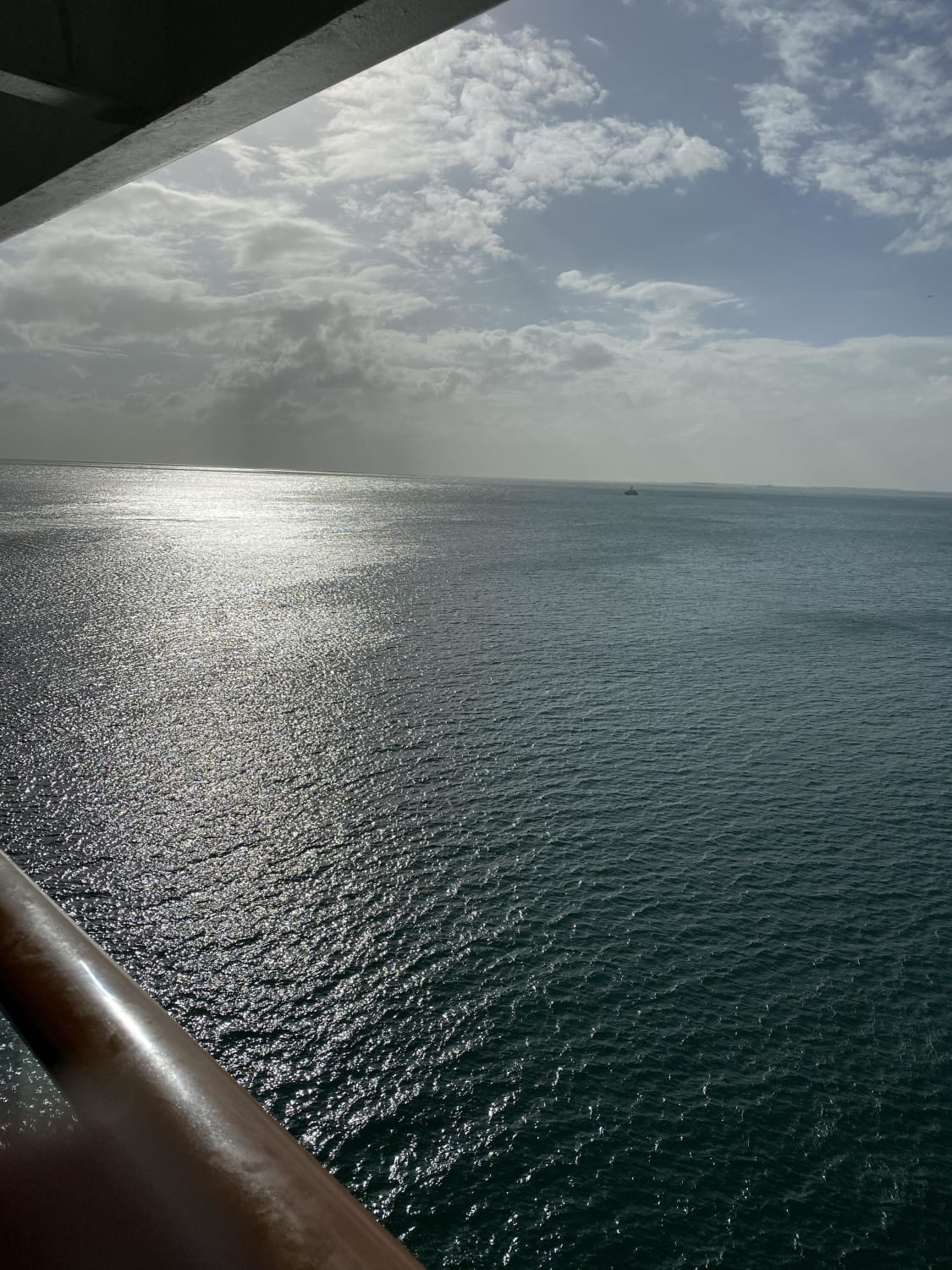 The Atlantic from the top floor of a cruise ship off Key West.