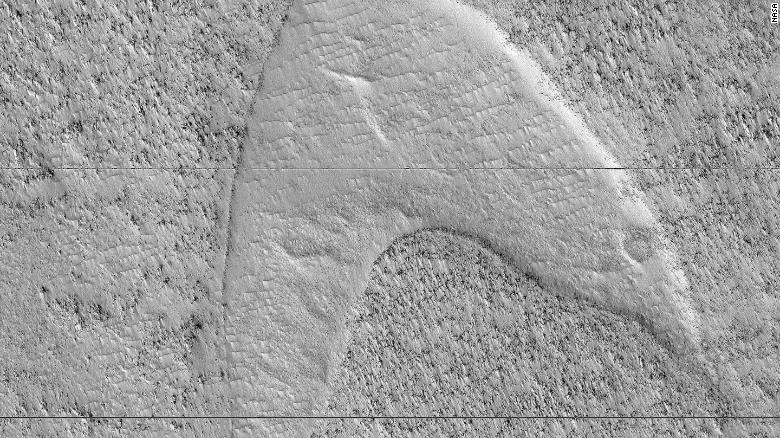 NASA orbiter spots 'Star Trek' symbol on Mars