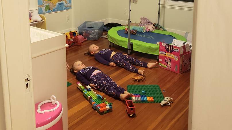 Mum Tells Kids To Lie Still To Charge Their Glow-In-The-Dark Pyjamas