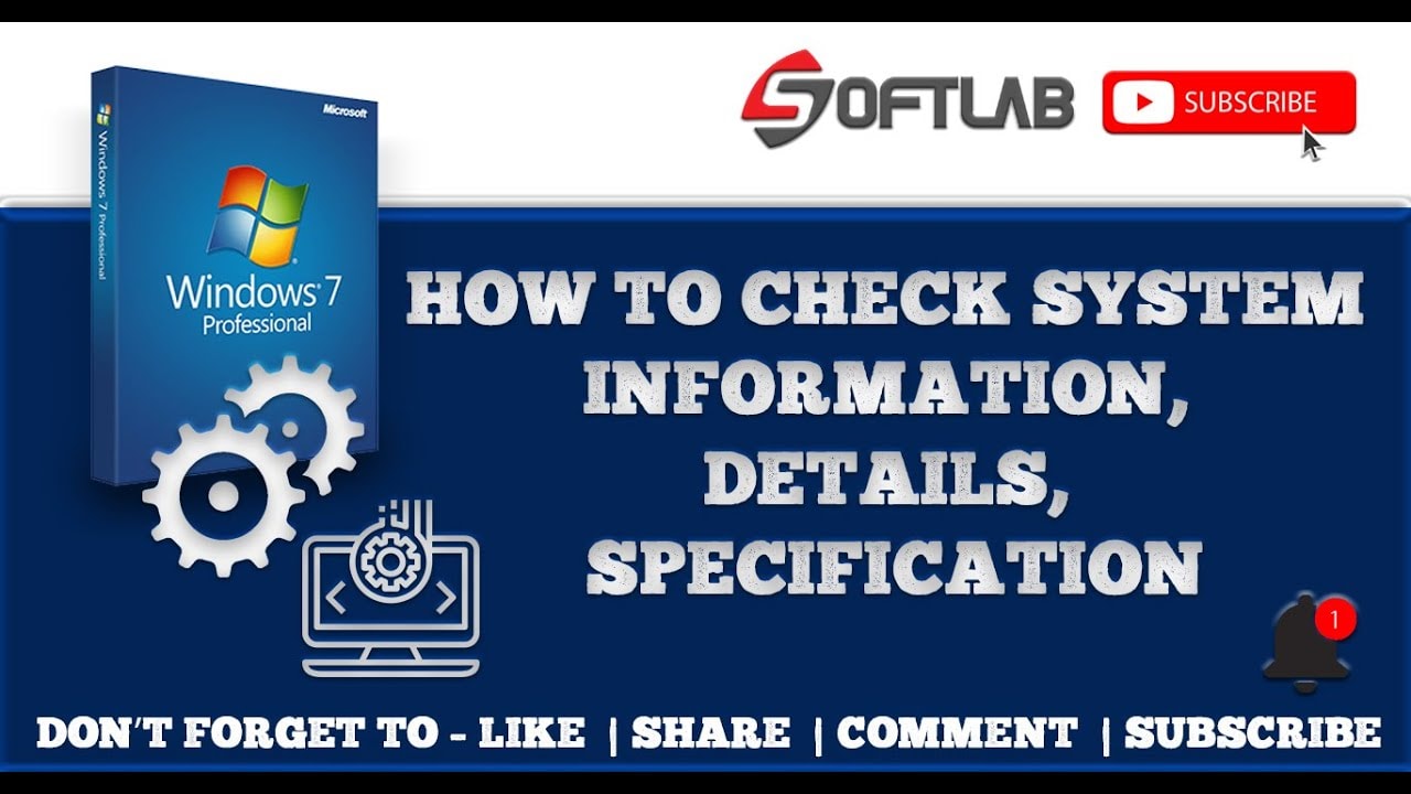 How to check system information, details, specification Using Windows System Information