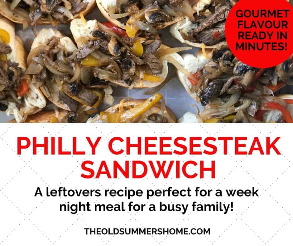 Philly Cheesesteak Sandwich- A Leftovers Recipe -
