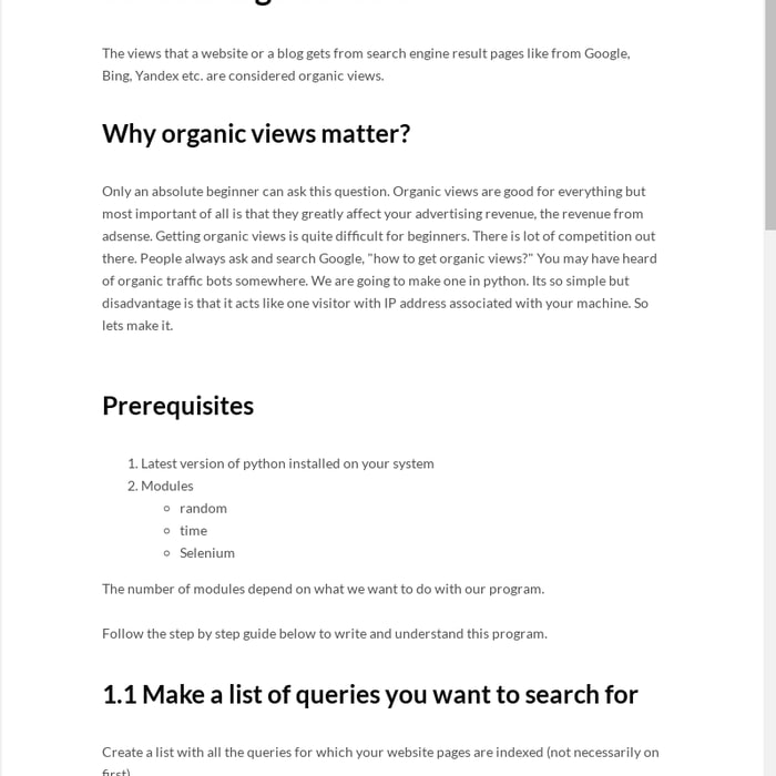 Organic Views From Google - Bot in Python