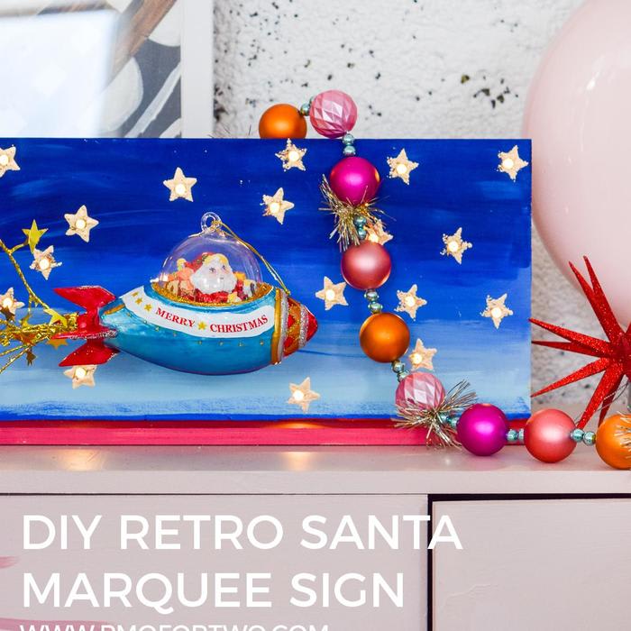 DIY Retro Santa Marquee Sign