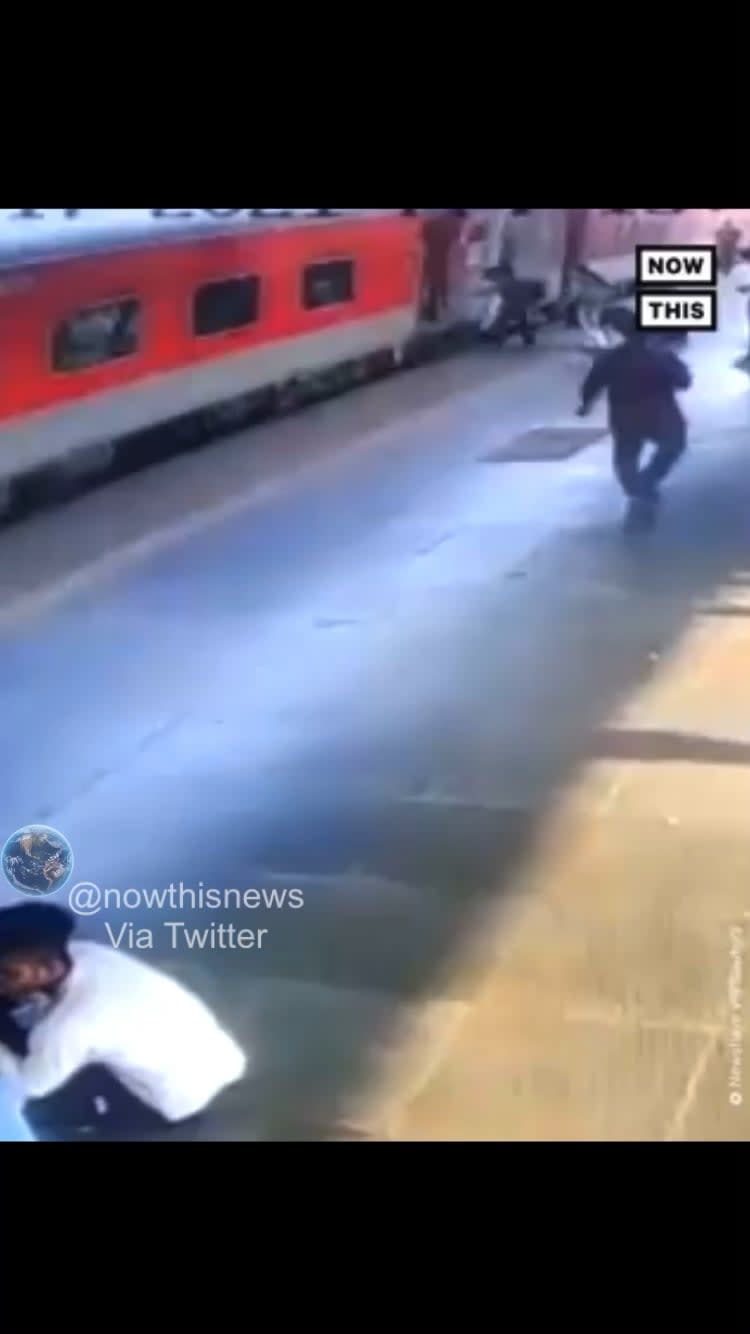 A woman fell onto the tracks at a train station in Maharashtra, India, on December 17—but a group of good Samaritans, including one local cop, sprang immediately into action to pull her out unharmed