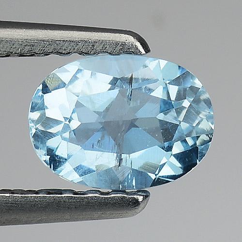 Aquamarine gemstone oval 0.55 caratsmm