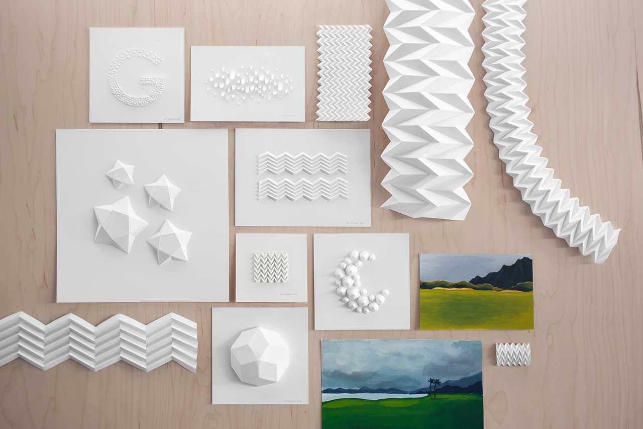 Zai Divecha Turns Plain White Paper Into Geometric Sculptures
