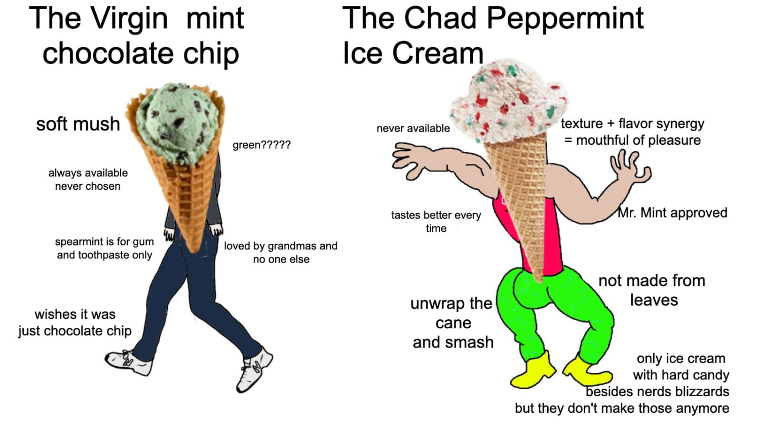 Peppermint Ice Cream Is Superior to Mint Chocolate Chip, That Vile Green Garbage