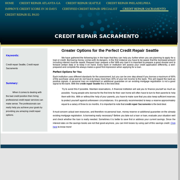 Credit repair Sacramento