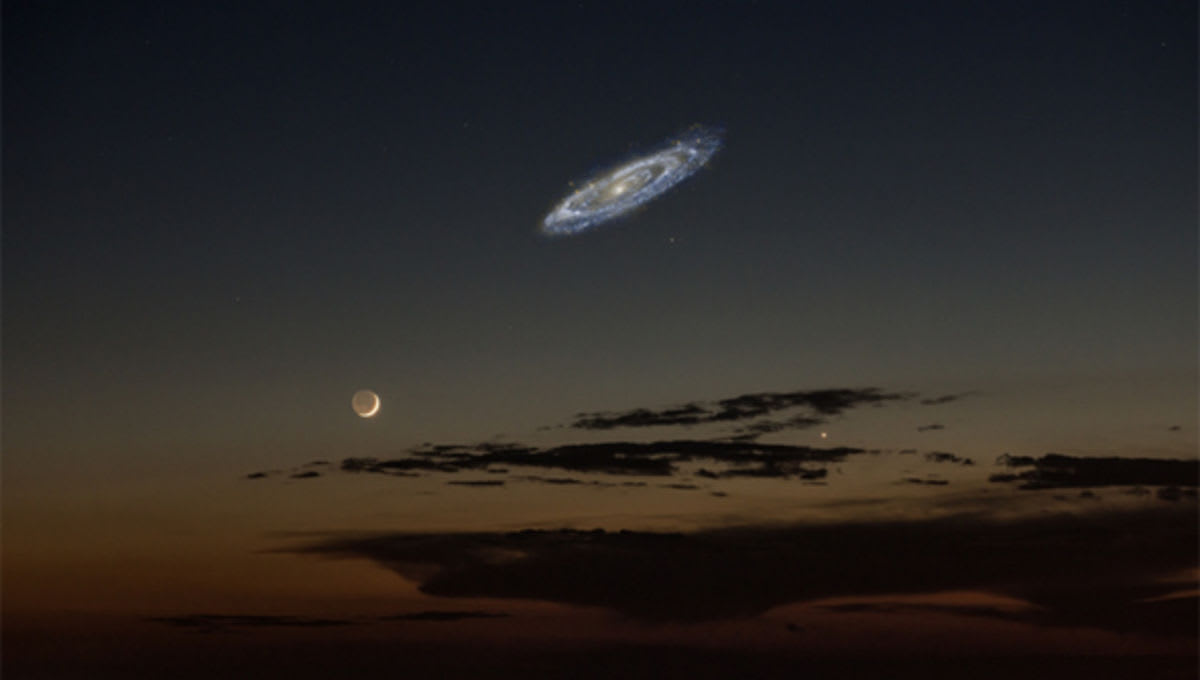 Yes, That Picture of the Moon and the Andromeda Galaxy Is About Right