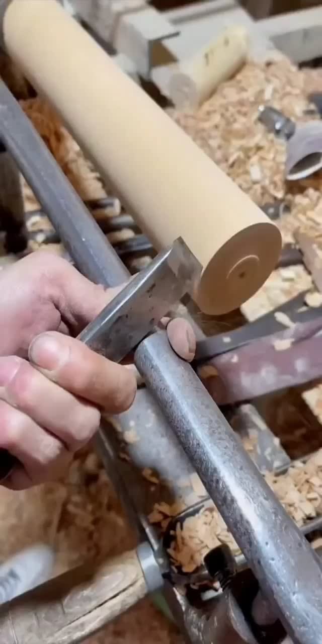 Is there anything more satisfying than watching a lathe in action?