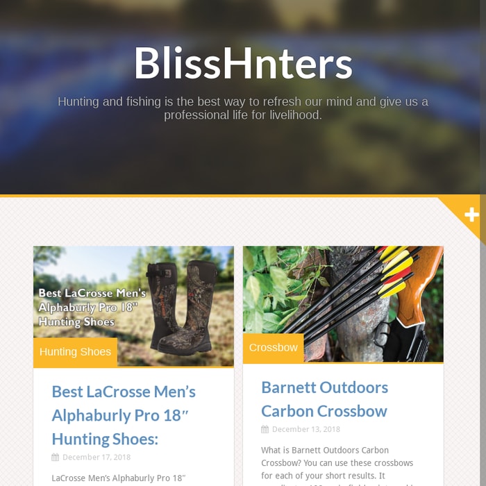 BlissHnters - Hunting and fishing is the best way to refresh our mind and give us a professional life for livelihood.