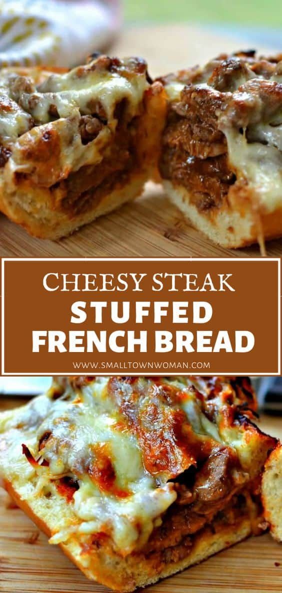 Cheesy Steak Stuffed French Bread