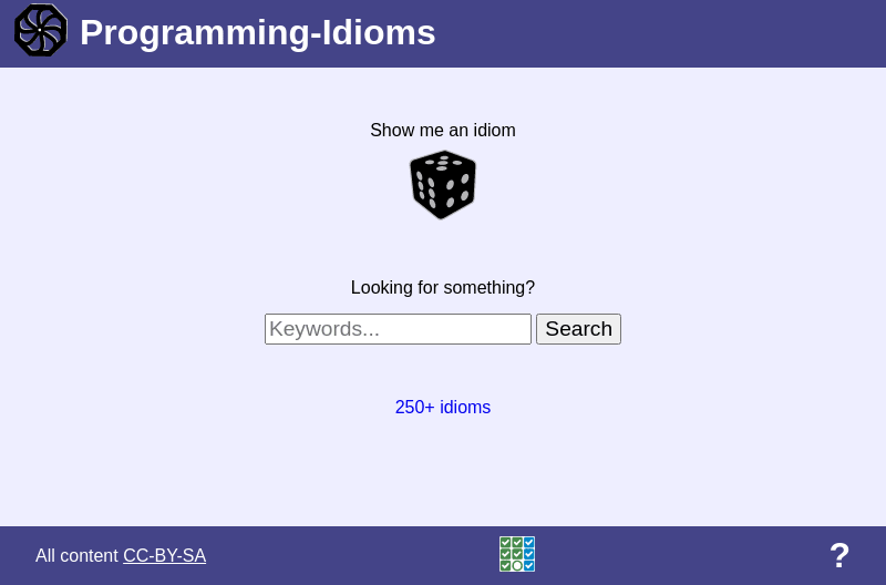 Programming Idioms