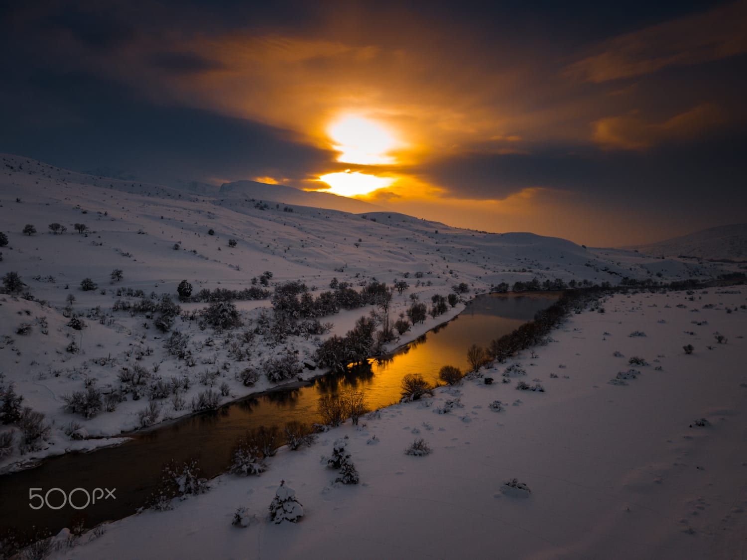 River view in winter
