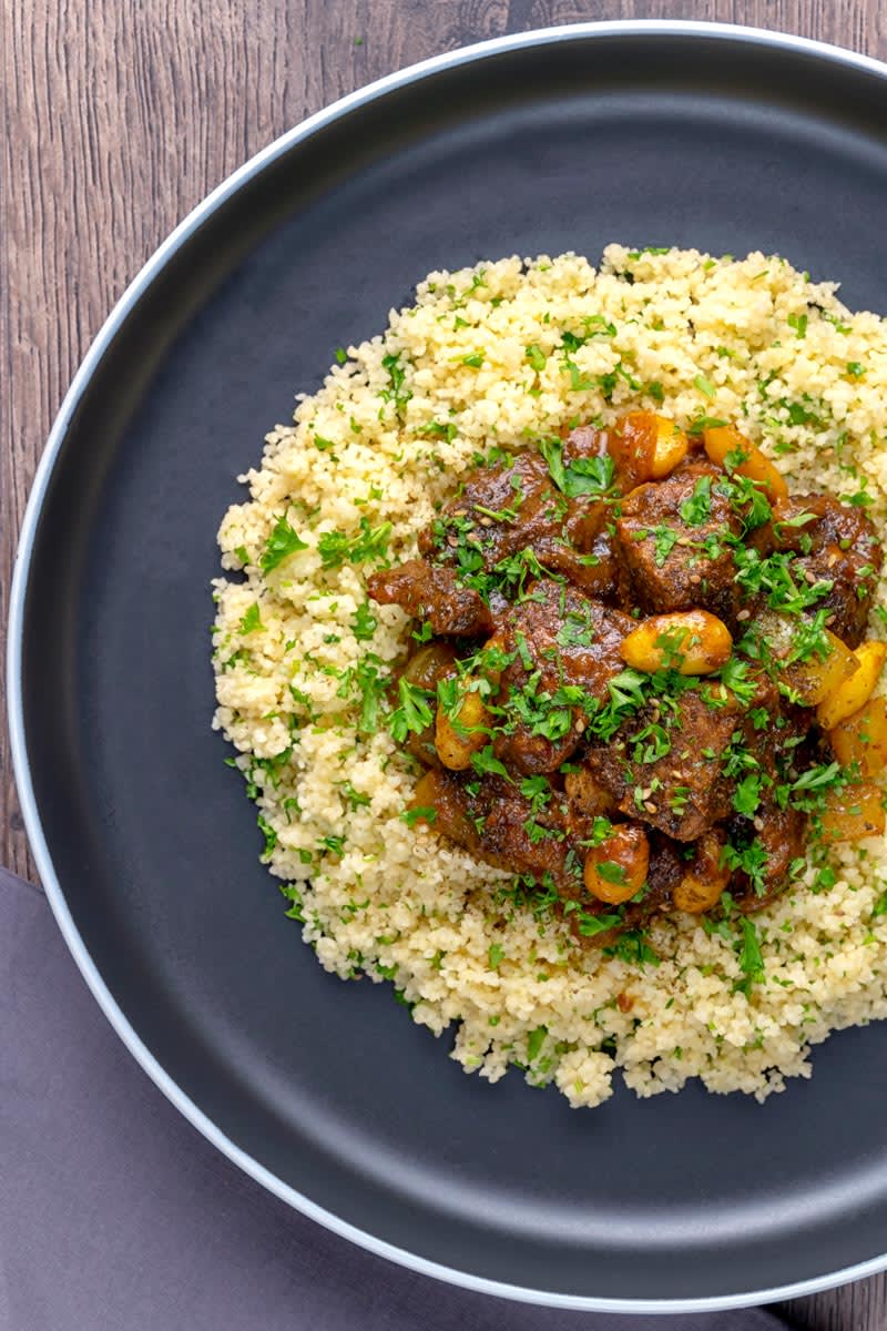 Moroccan Lamb Tagine with Dates & Almonds