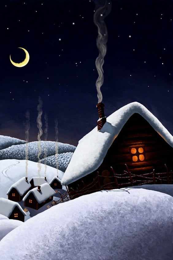 09022016 | Winter art, Winter scenes, Christmas illustration