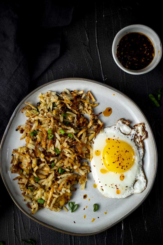 How to Make Crispy Hash Browns (Spicy Asian Style)